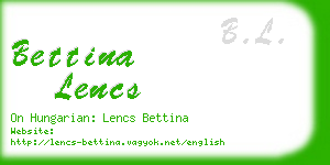 bettina lencs business card